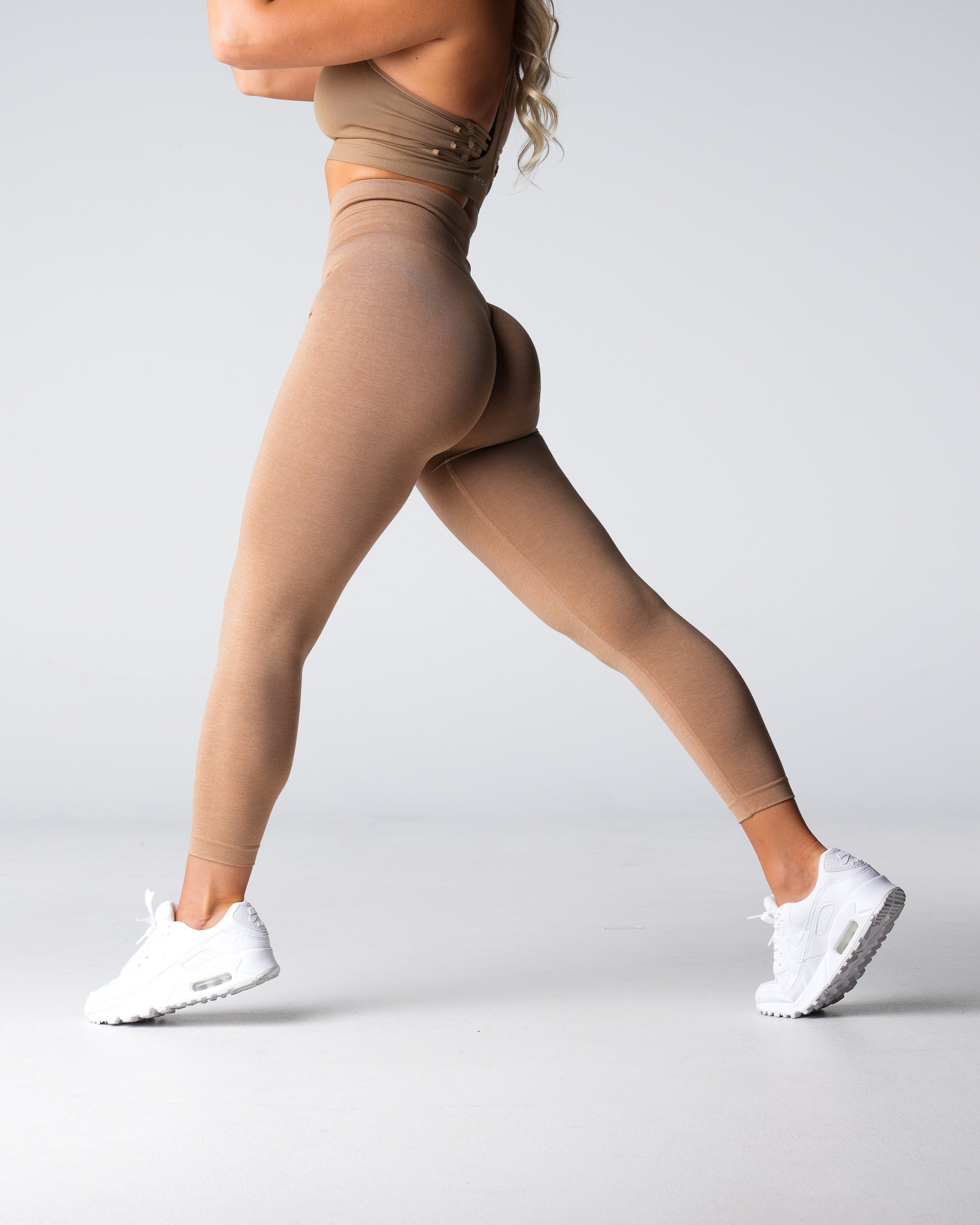 Beige Shape Seamless Leggings Beige | NVGTN US