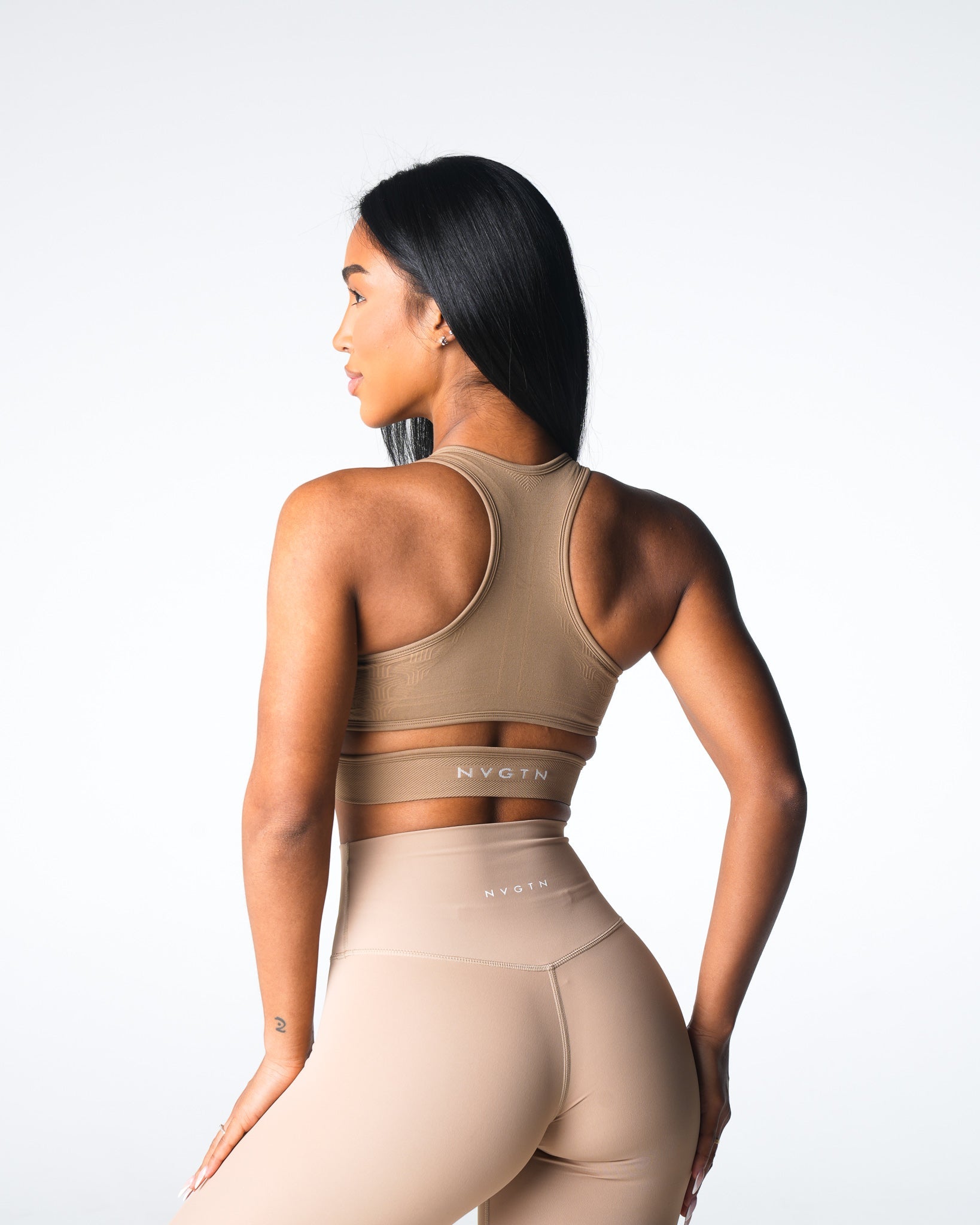 Beige Rise Seamless Bra Beige | NVGTN Near Me