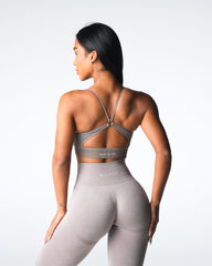 Taupe Glimpse Ribbed Seamless Bra Taupe | NVGTN Sale
