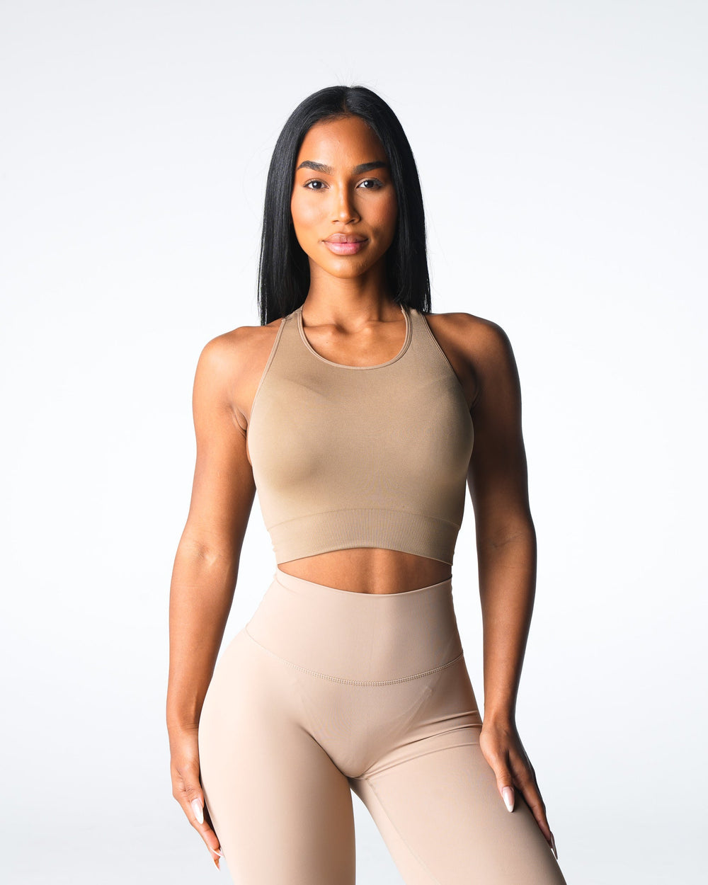 Beige Resilience Seamless Bra Beige | NVGTN Online