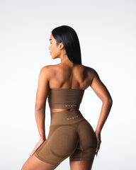 Mocha Conquer Ribbed Seamless Bra Mocha | NVGTN US