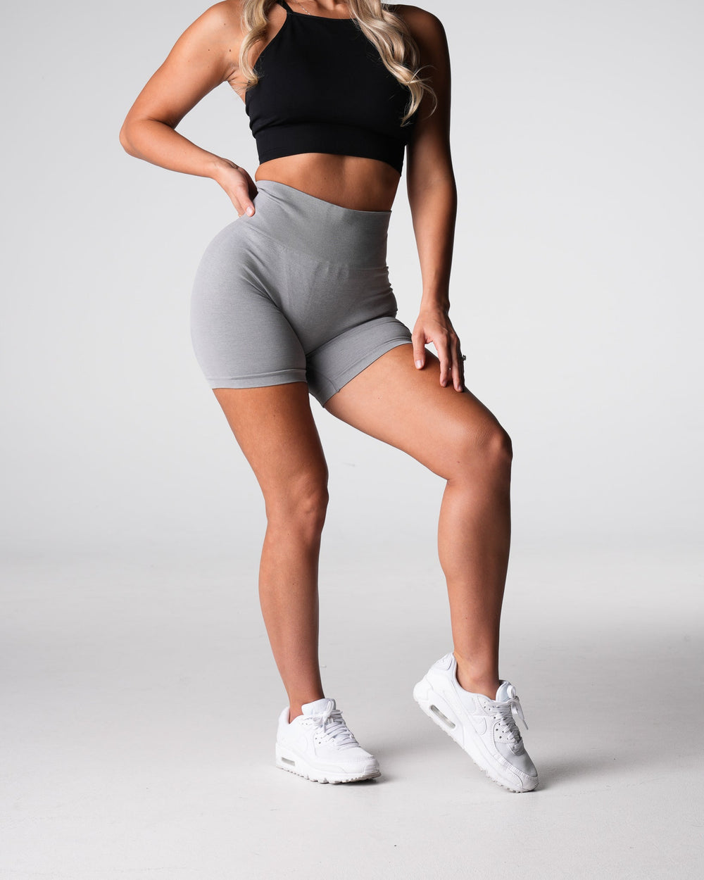 Grey Performance Seamless Shorts Grey | NVGTN Near Me