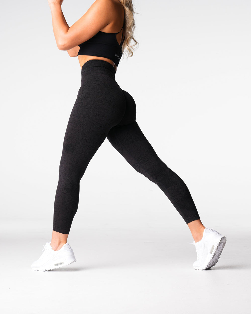 Black Digital Seamless Leggings Black | NVGTN US