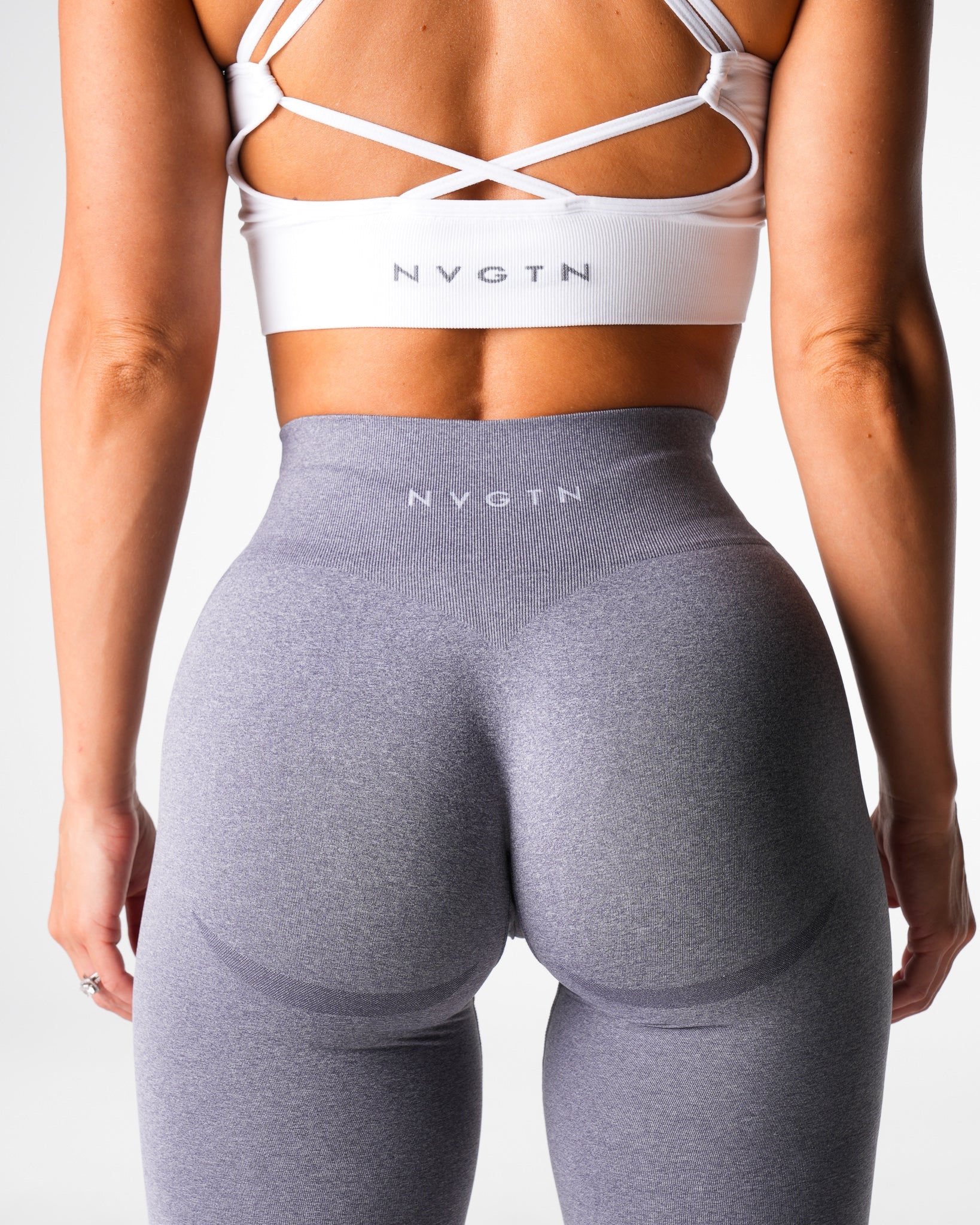 Grey Mid Rise Contour Seamless Leggings Grey | NVGTN Sale