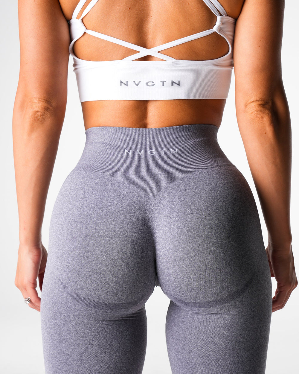 Grey Mid Rise Contour Seamless Leggings Grey | NVGTN Sale