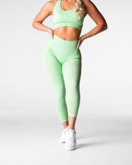 Pistachio Mid Rise Contour Seamless Leggings Pistachio | NVGTN US