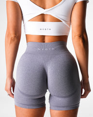 Grey Mid Rise Contour Seamless Shorts Grey | NVGTN Near Me
