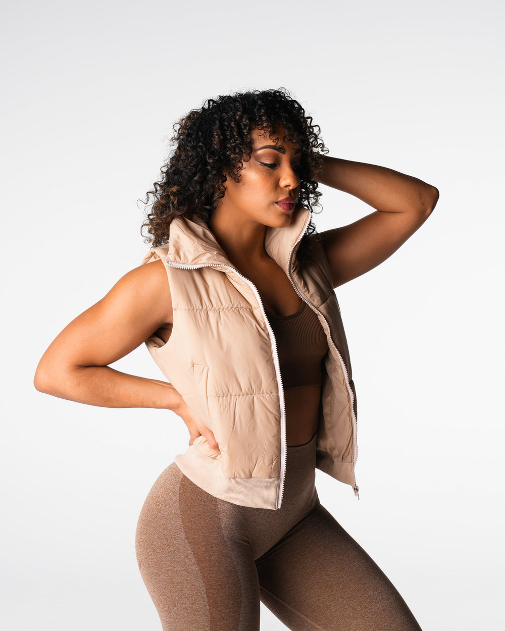 Cream Cloud Puffer Vest Cream | NVGTN Online