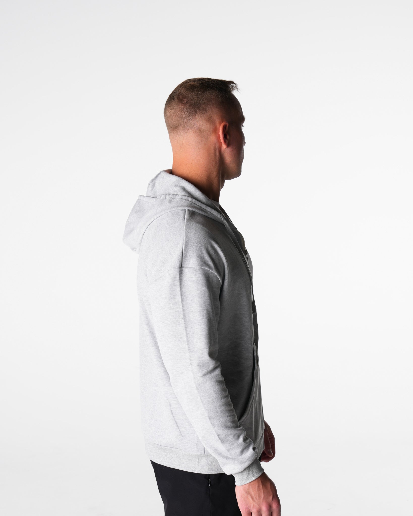 Light Grey Elite Full Zip Hoodie Light Grey | NVGTN US
