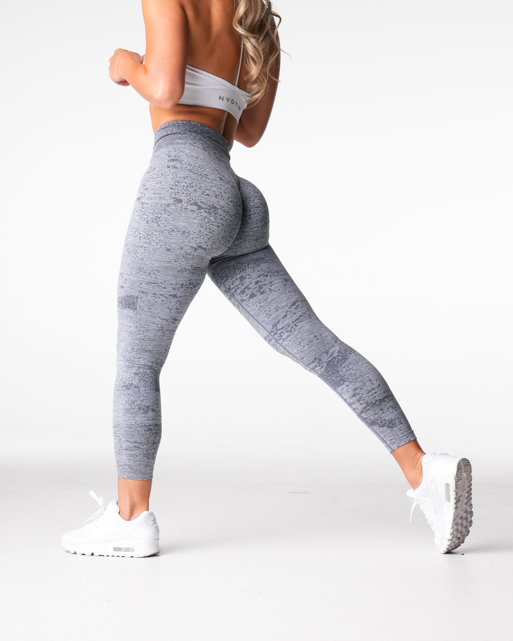 Grey Digital Seamless Leggings Grey | NVGTN For Sale