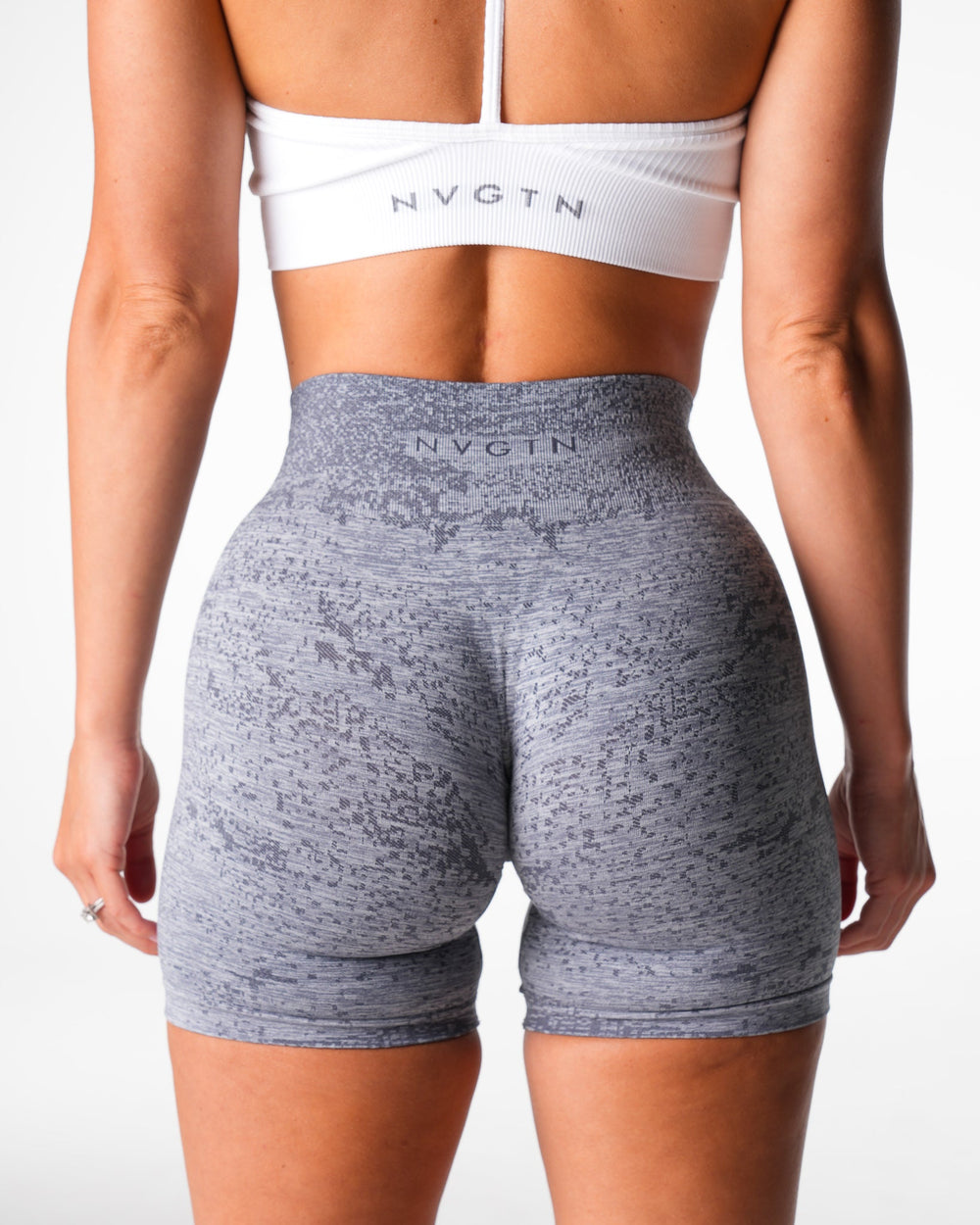 Grey Digital Seamless Shorts Grey | NVGTN Sale