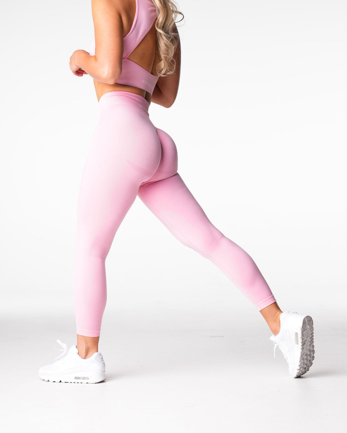 Baby Pink Mid Rise Contour Seamless Leggings Baby Pink | NVGTN Near Me