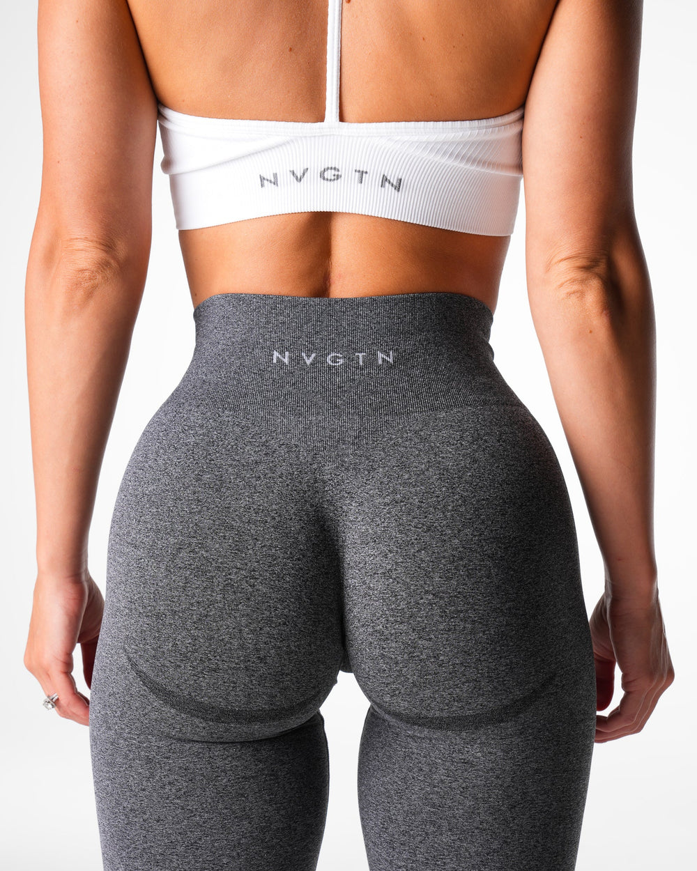 Black Speckled Mid Rise Contour Seamless Leggings Black Speckled | NVGTN For Sale
