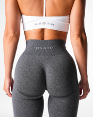 Black Speckled Mid Rise Contour Seamless Leggings Black Speckled | NVGTN For Sale