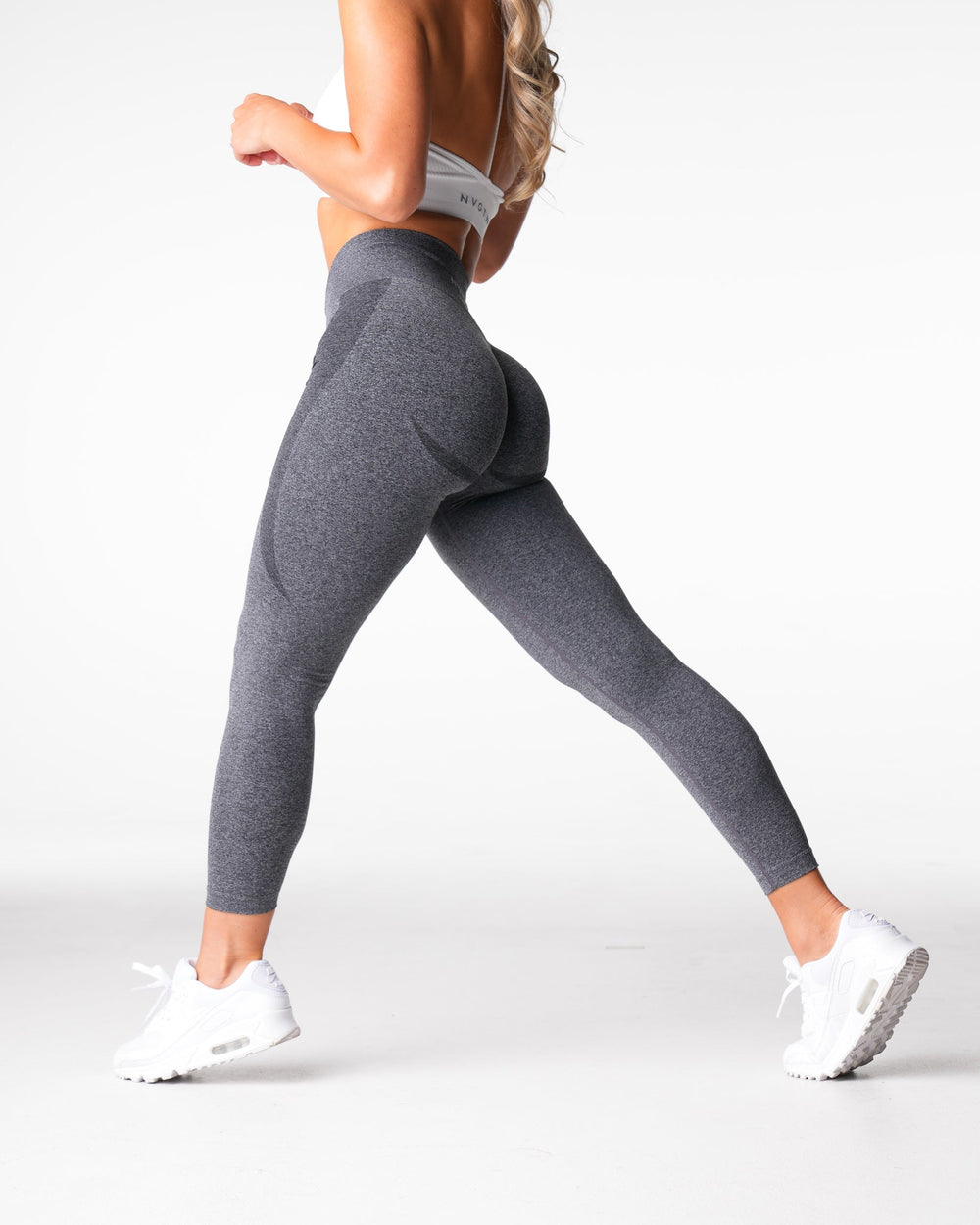 Black Speckled Mid Rise Contour Seamless Leggings Black Speckled | NVGTN For Sale