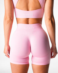 Baby Pink Mid Rise Contour Seamless Shorts Baby Pink | NVGTN Outlet