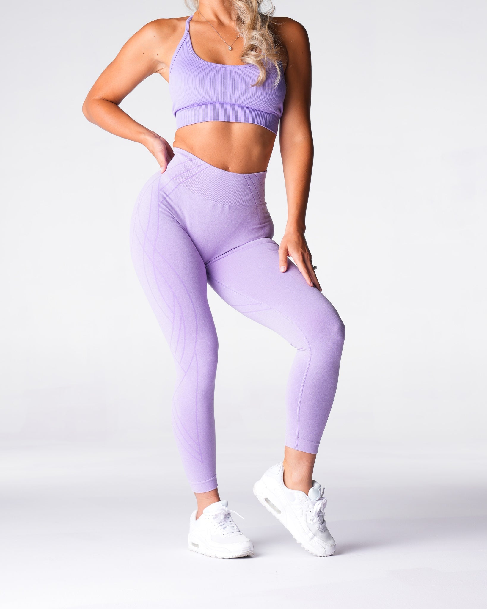 Lilac Geo Seamless Leggings Lilac | NVGTN For Sale