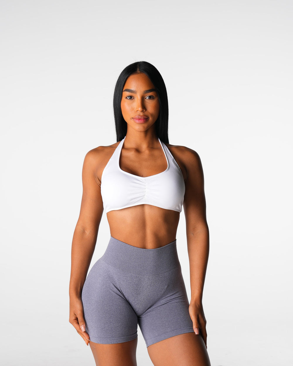 White Comeback Seamless Halter Bra White | NVGTN Online Shop