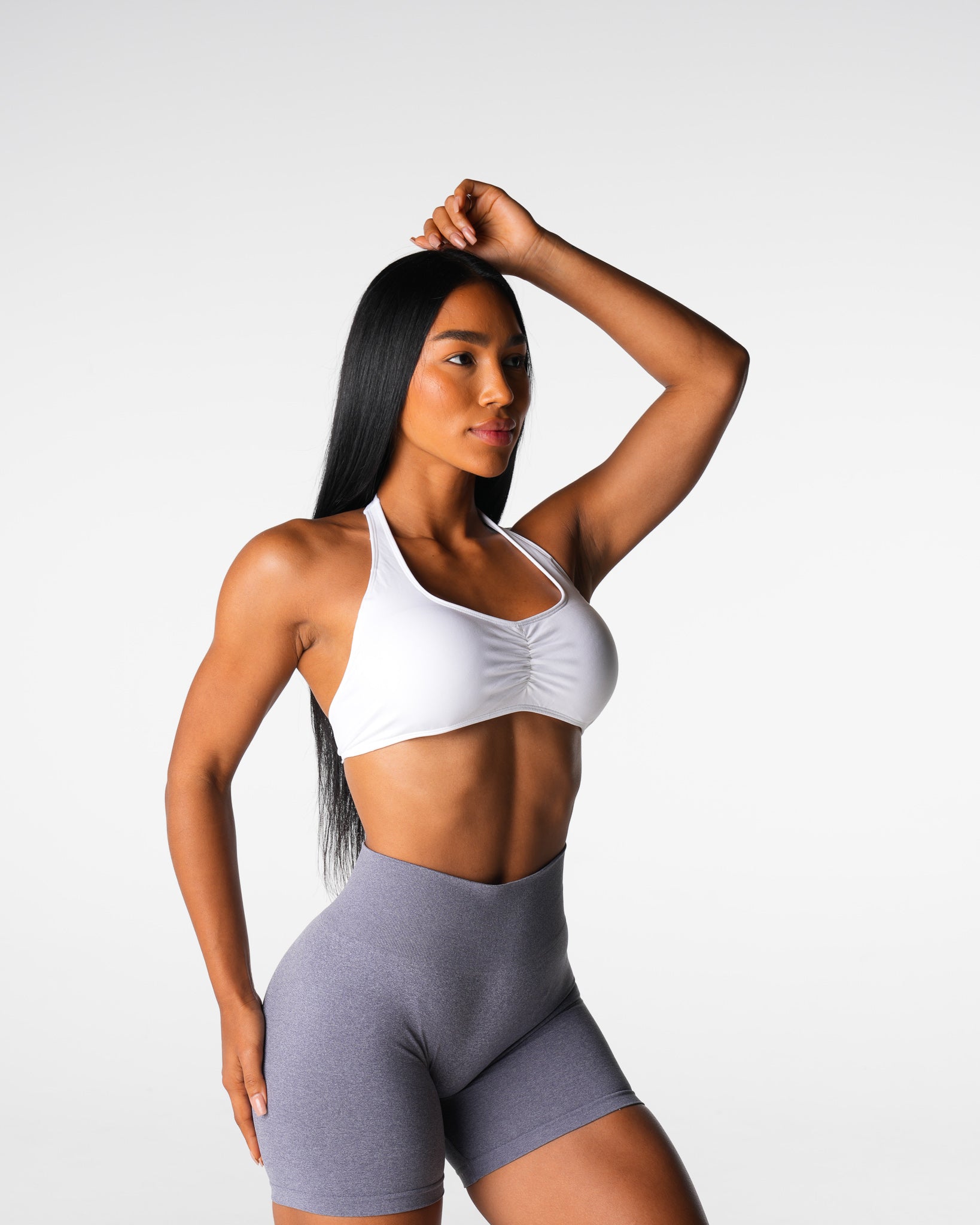 White Comeback Seamless Halter Bra White | NVGTN Online Shop