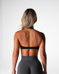 Black Comeback Seamless Halter Bra Black | NVGTN Outlet