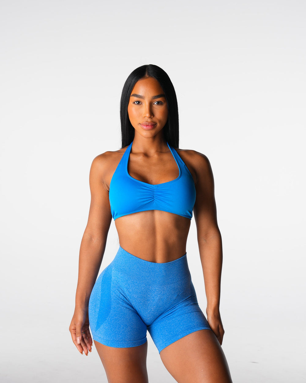 Ocean Blue Comeback Seamless Halter Bra Ocean Blue | NVGTN New