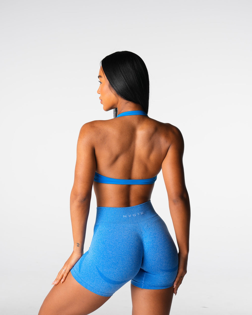 Ocean Blue Comeback Seamless Halter Bra Ocean Blue | NVGTN New