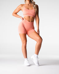 Peach Mid Rise Pro Seamless Shorts Peach | NVGTN Sale