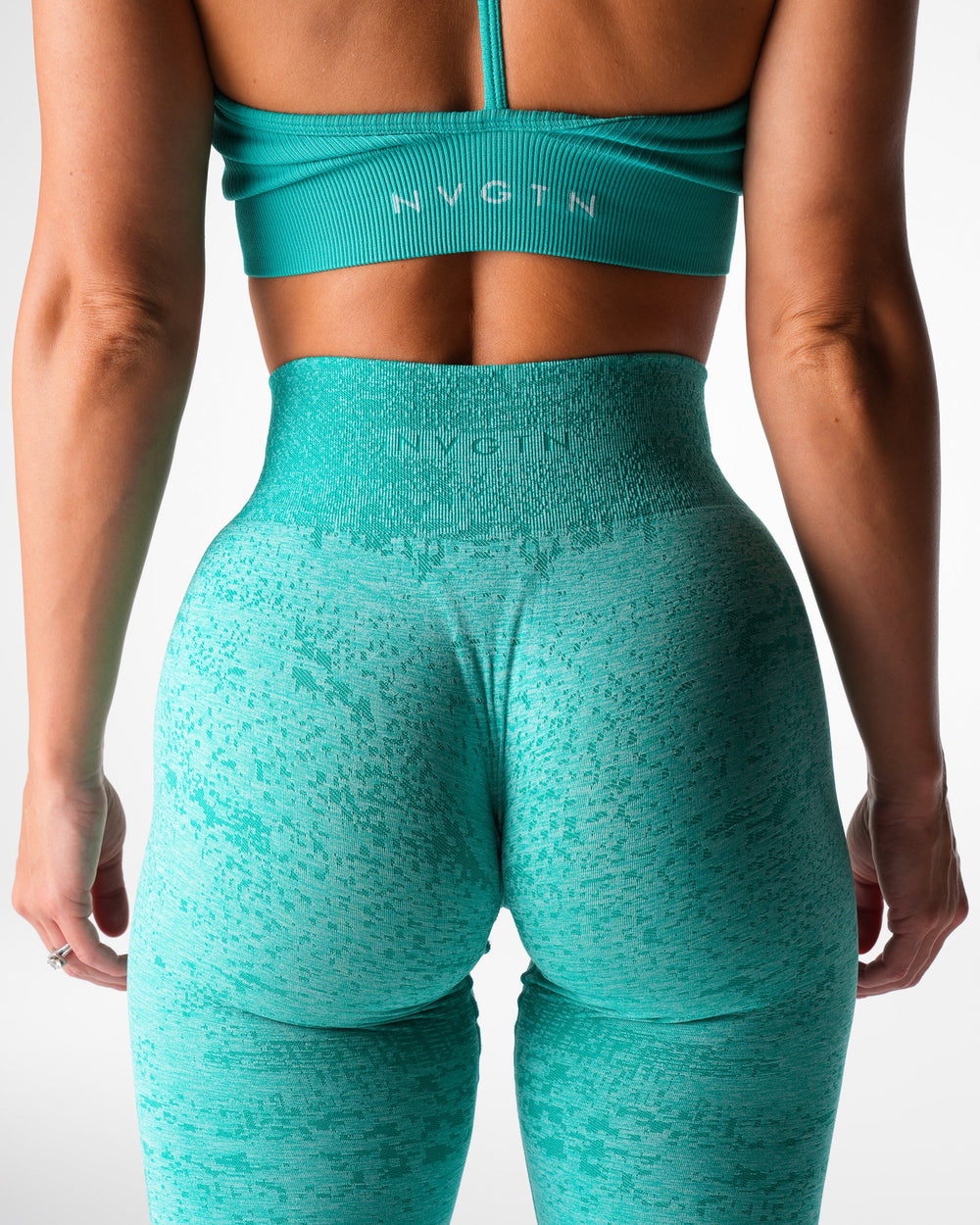 Turquoise Digital Seamless Leggings Turquoise | NVGTN Outlet