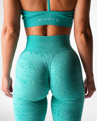 Turquoise Digital Seamless Leggings Turquoise | NVGTN Outlet