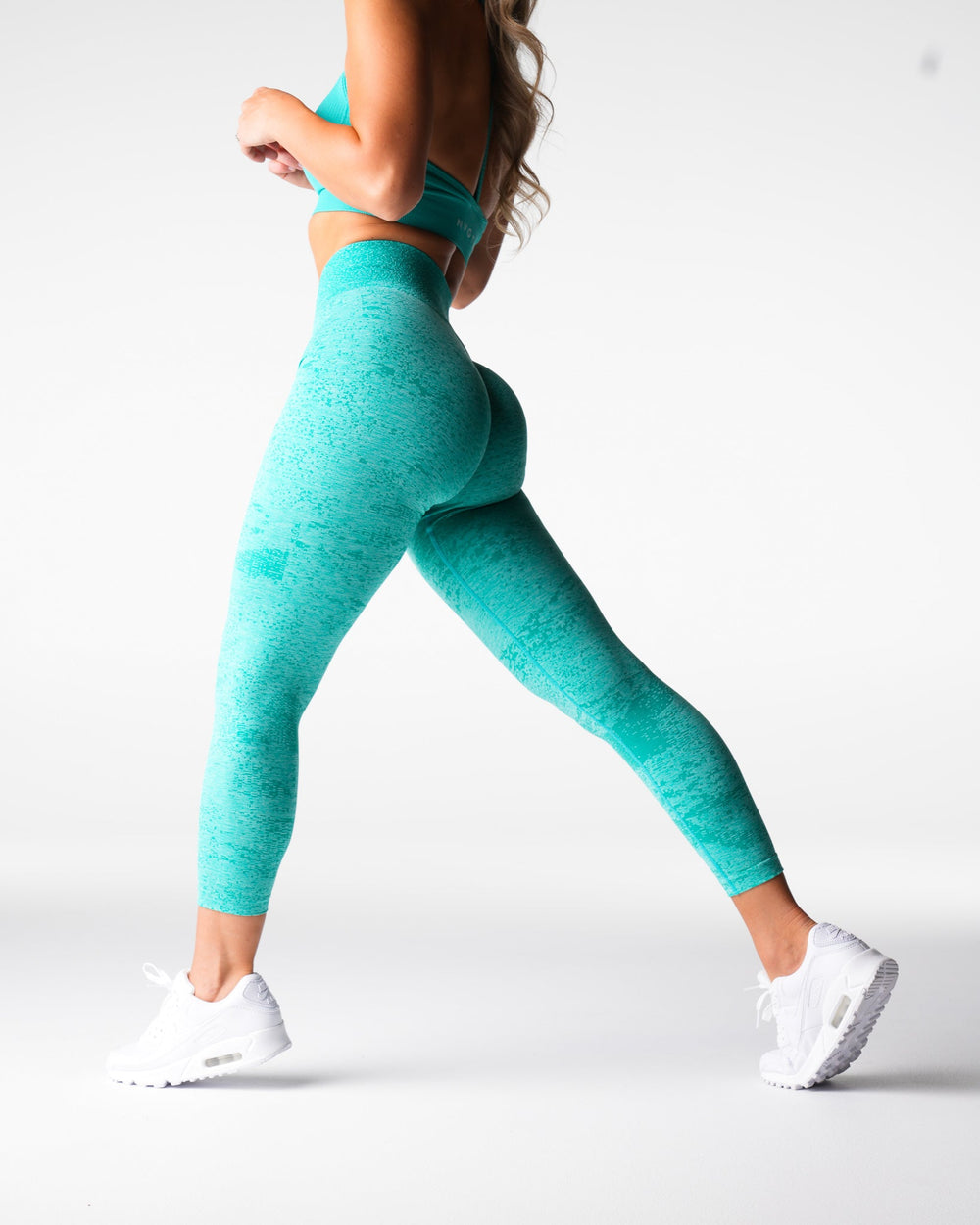 Turquoise Digital Seamless Leggings Turquoise | NVGTN Outlet