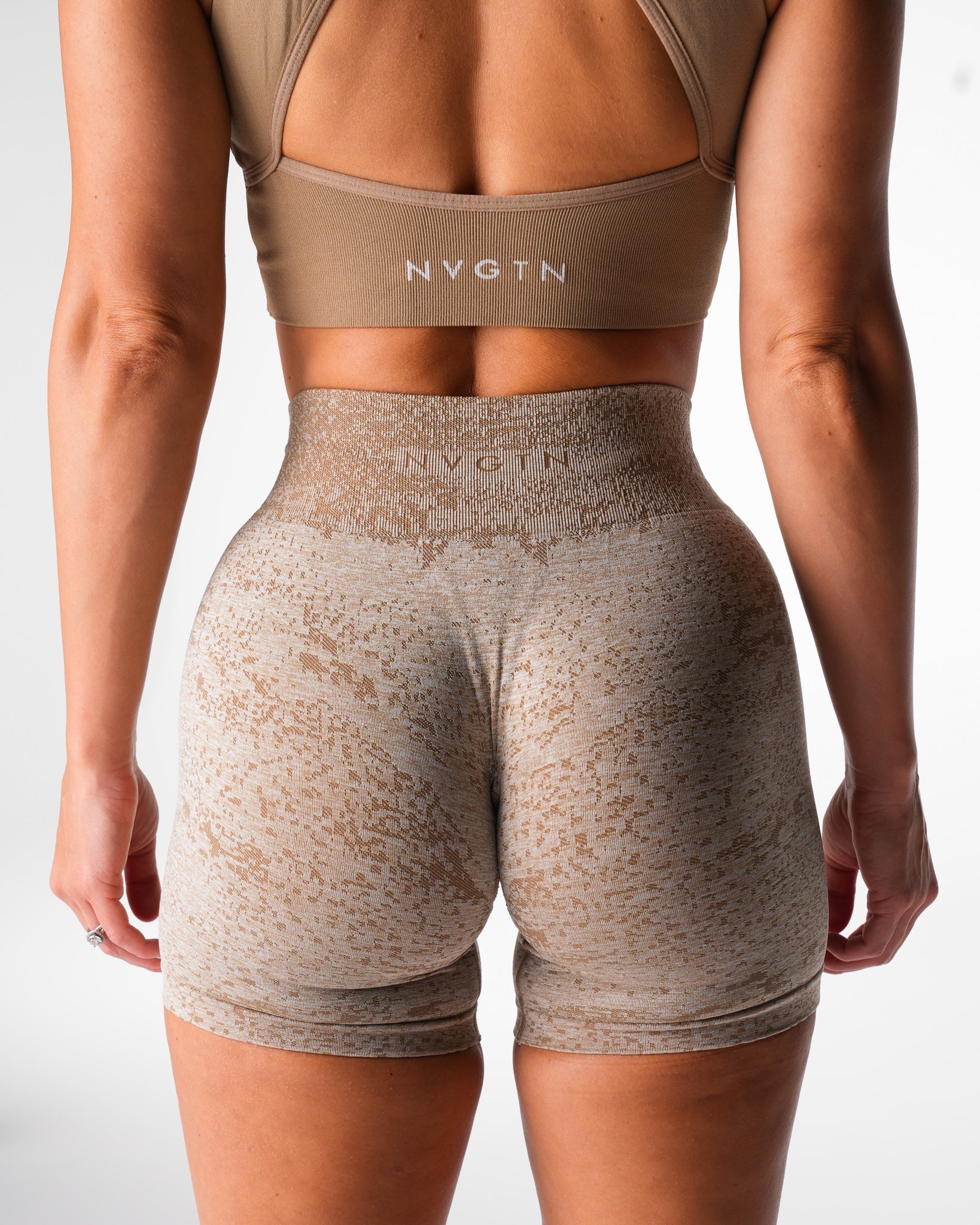Beige Digital Seamless Shorts Beige | NVGTN Discount