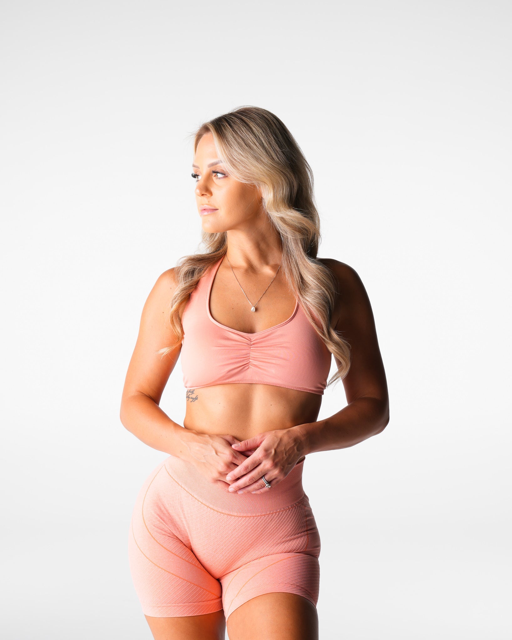 Peach Comeback Seamless Halter Bra Peach | NVGTN Online