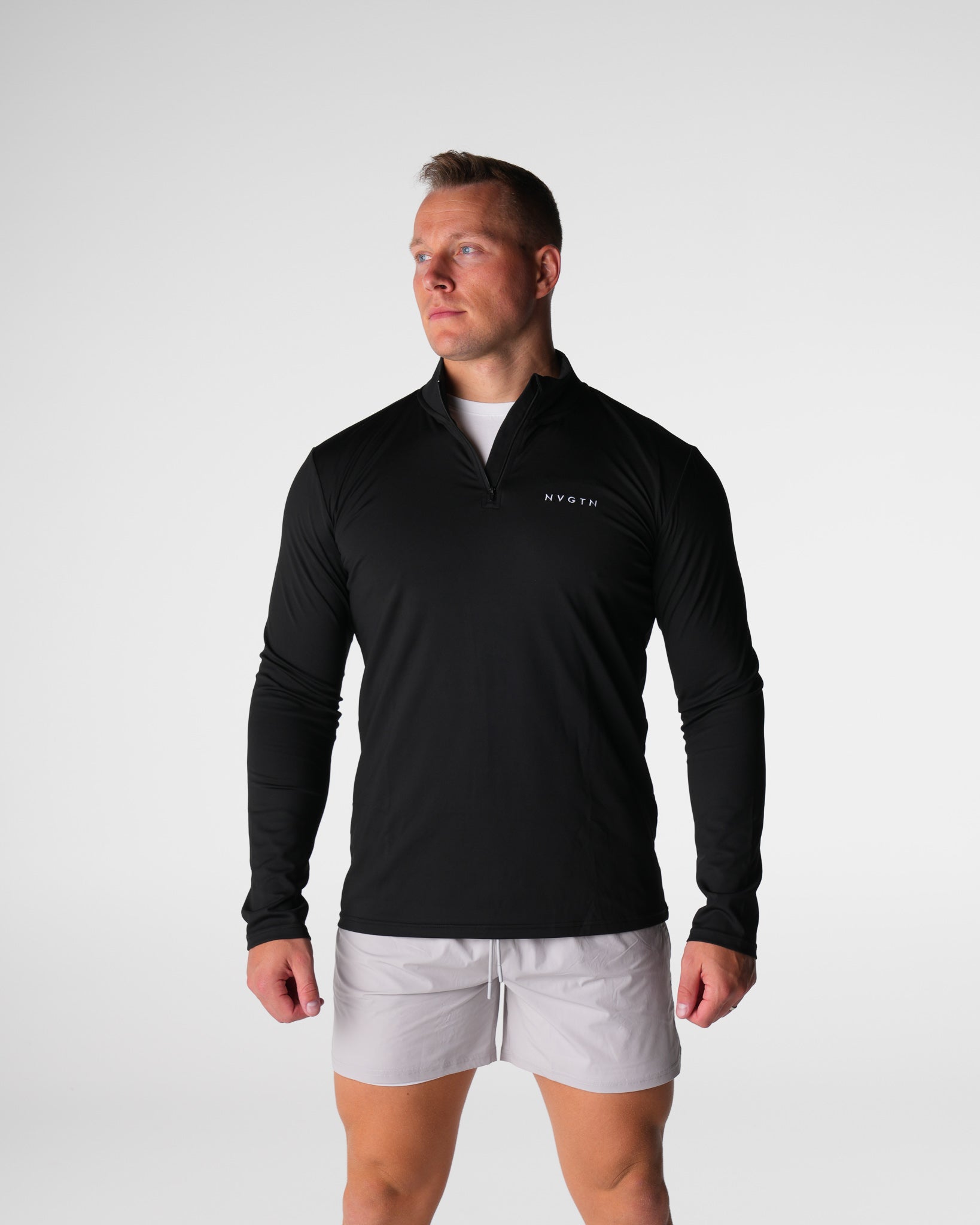 Black Skyline Quarter Zip Black | NVGTN Discount