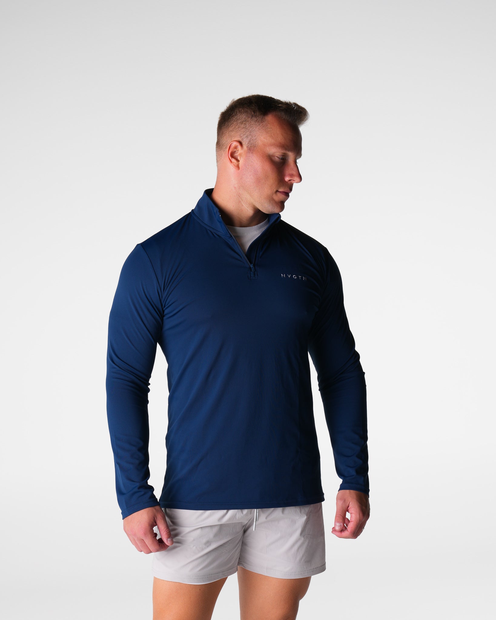 Navy Skyline Quarter Zip Navy | NVGTN US