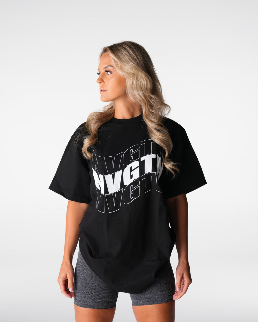 Black Wave Graphic Tee Black | NVGTN Online Shop