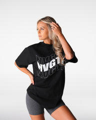 Black Wave Graphic Tee Black | NVGTN Online Shop