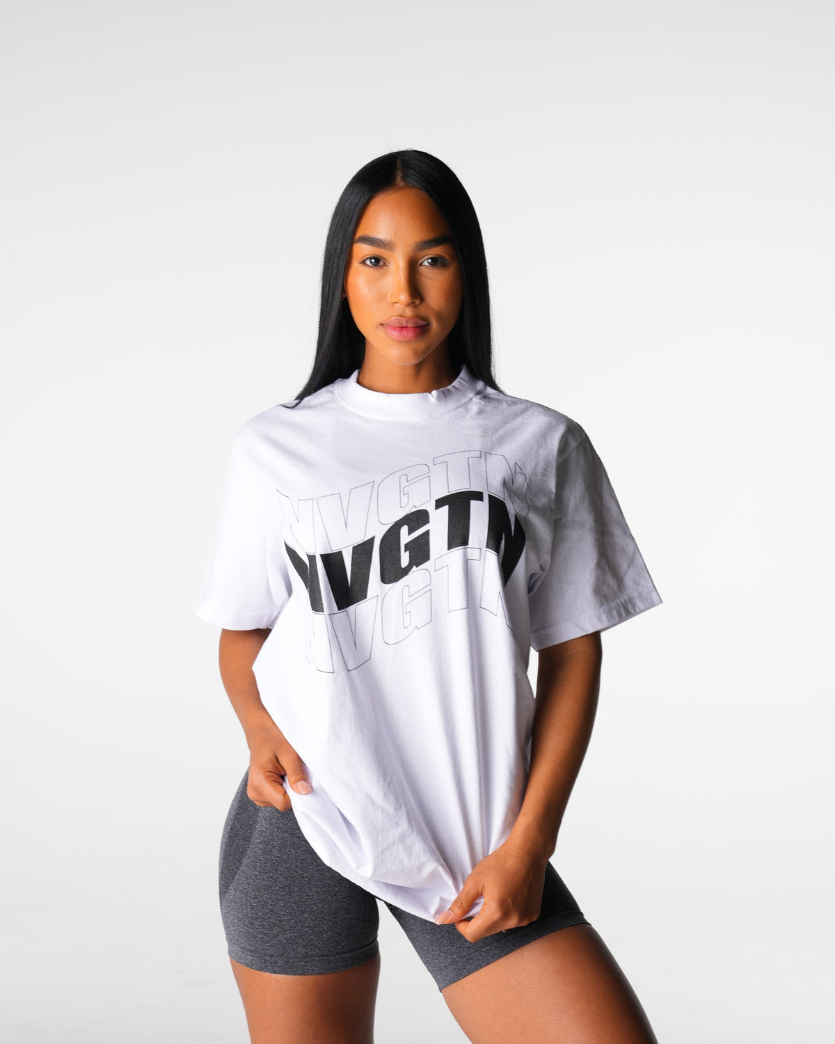 White Wave Graphic Tee White | NVGTN New