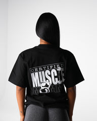 Black Muscle Mommy Graphic Tee Black | NVGTN Sale