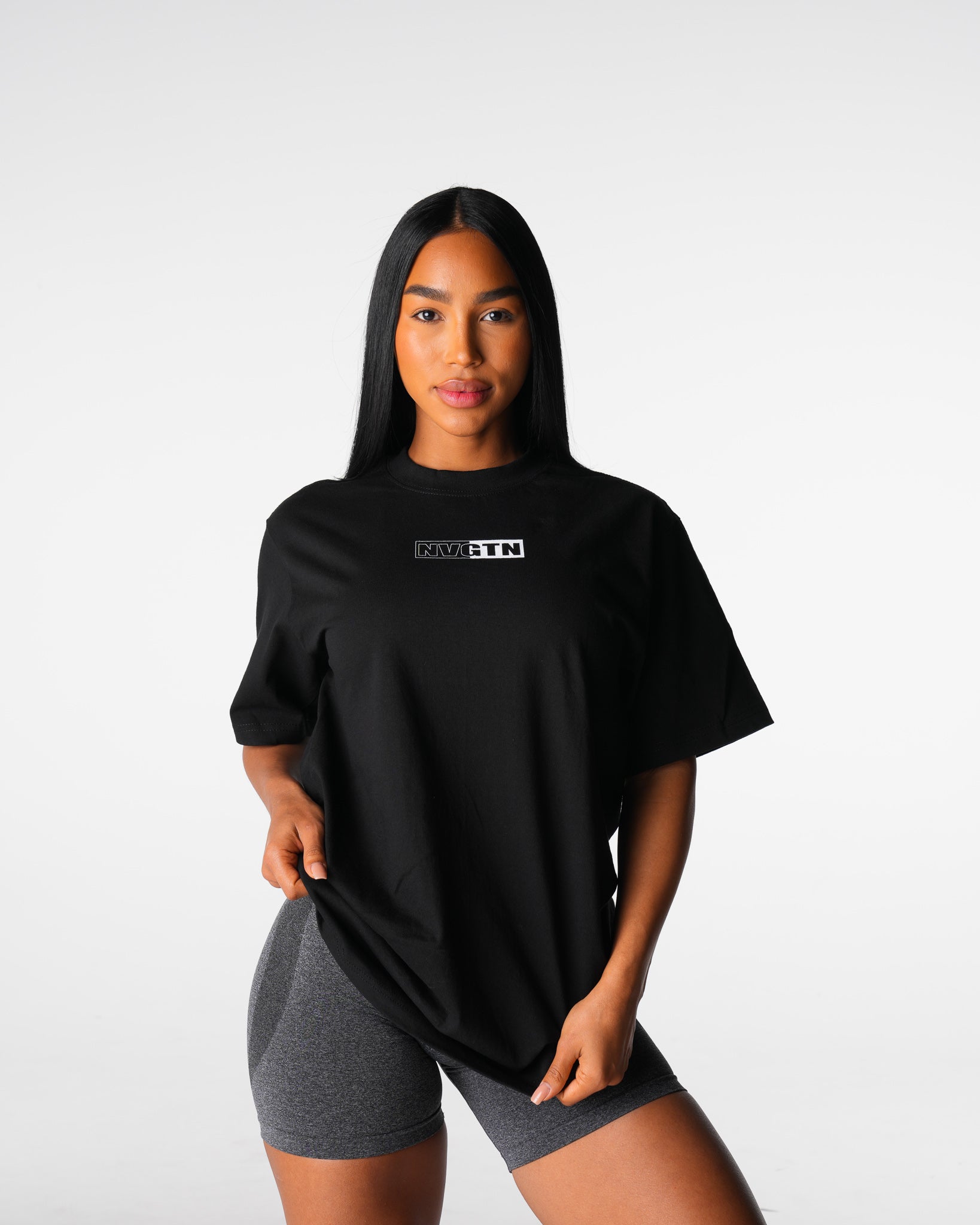 Black Muscle Mommy Graphic Tee Black | NVGTN Sale