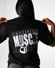 Black Muscle Mommy Graphic Tee Black | NVGTN Sale