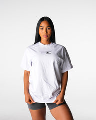 White Muscle Mommy Graphic Tee White | NVGTN Discount