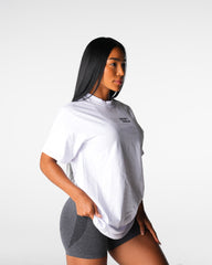 White Muscle Mommy Graphic Tee White | NVGTN Discount