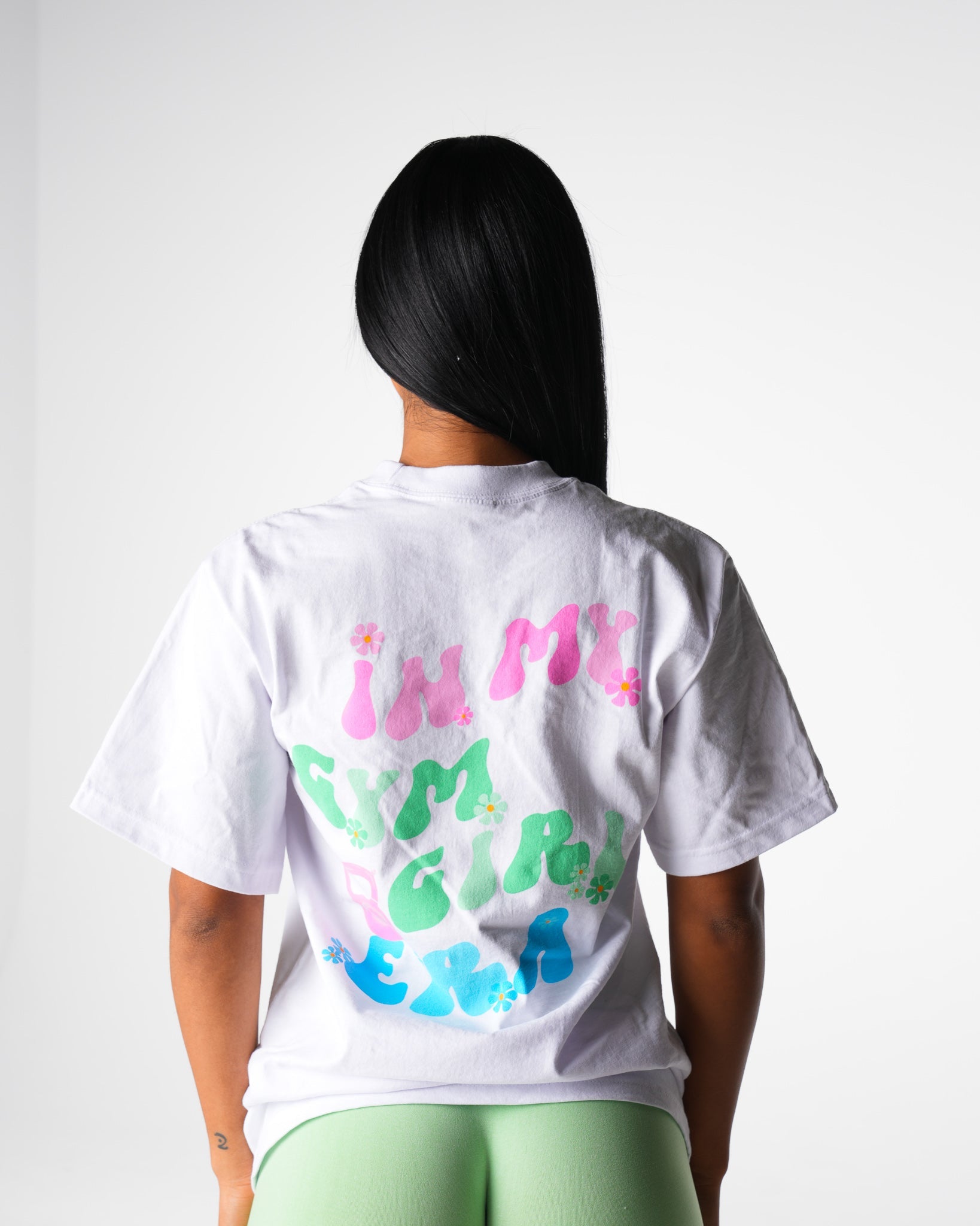 White Gym Girl Era Graphic Tee White | NVGTN Online
