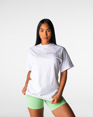 White Gym Girl Era Graphic Tee White | NVGTN Online