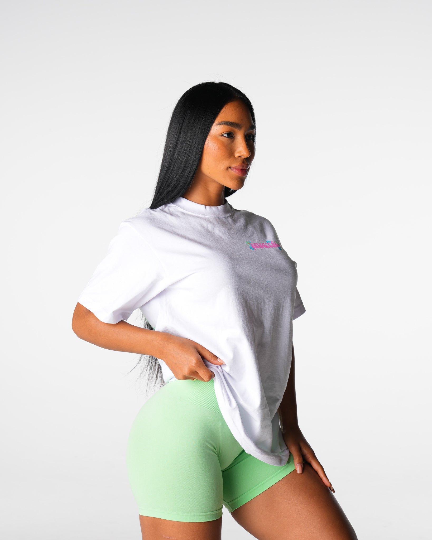 White Gym Girl Era Graphic Tee White | NVGTN Online