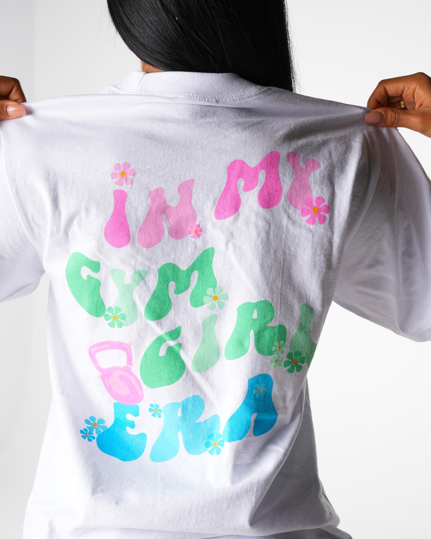 White Gym Girl Era Graphic Tee White | NVGTN Online