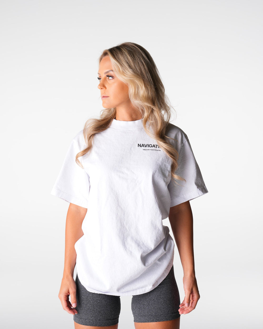 White Navigation Graphic Tee White | NVGTN Outlet