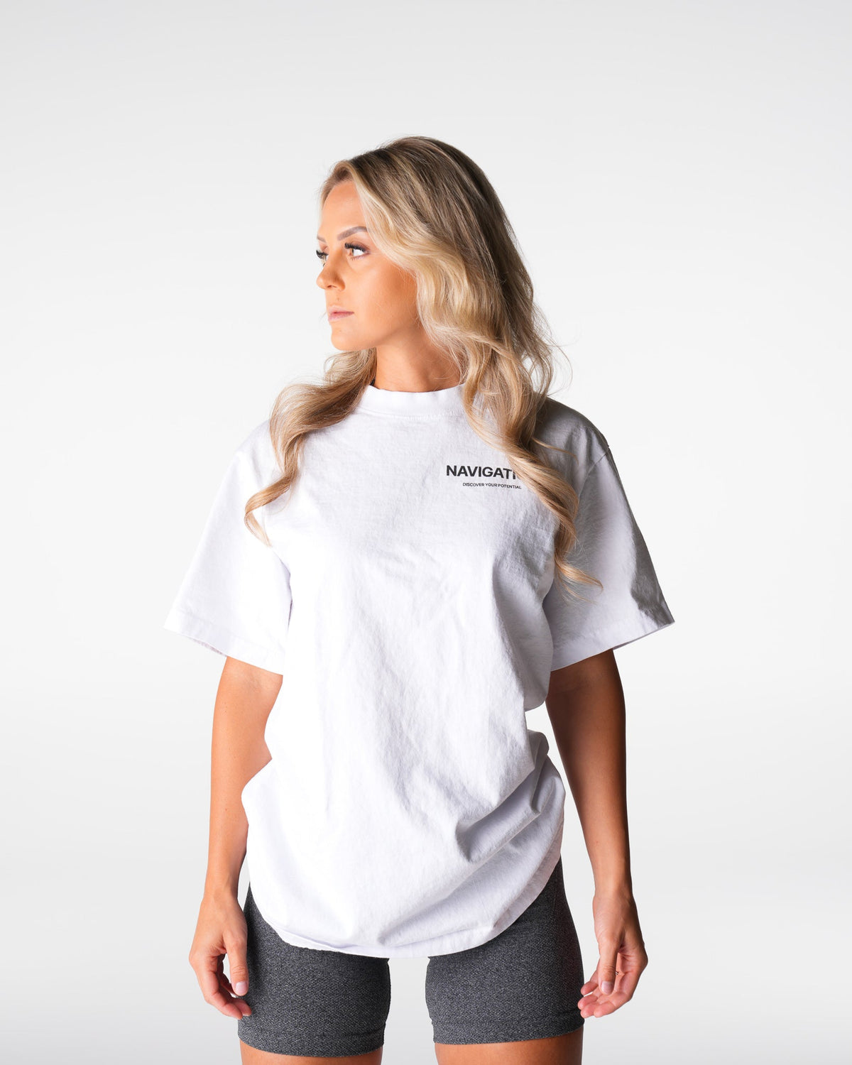 White Navigation Graphic Tee White | NVGTN Outlet