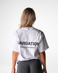 White Navigation Graphic Tee White | NVGTN Outlet