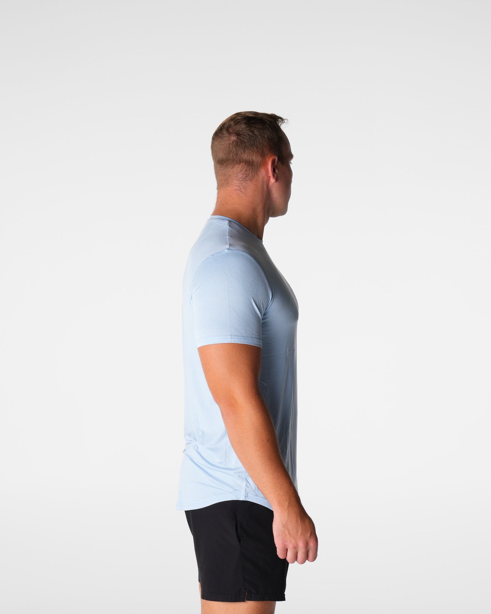 Sky Blue Tech Fitted Tee Sky Blue | NVGTN New